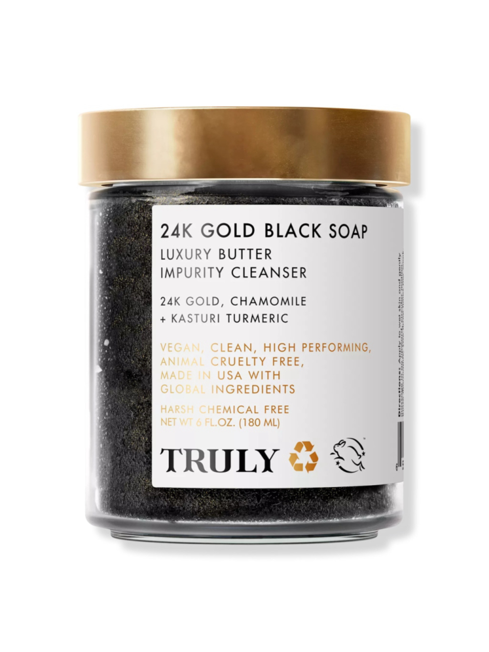 Truly 24K Gold Black Soap Luxury Butter Impurity Cleanser